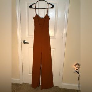 NWOT Camel Jumpsuit